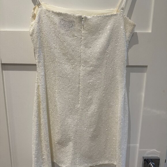 White Sequin Mini Dress - Picture 5 of 6